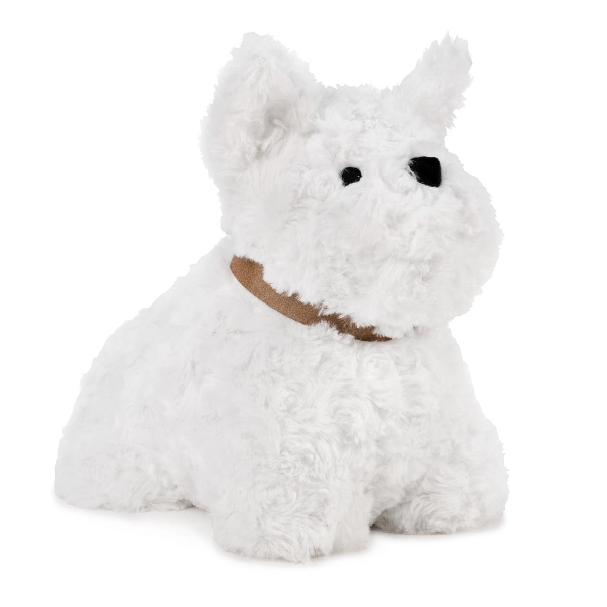 BUTOIR CHIEN BLANC EN FAUSSE FOURRURE