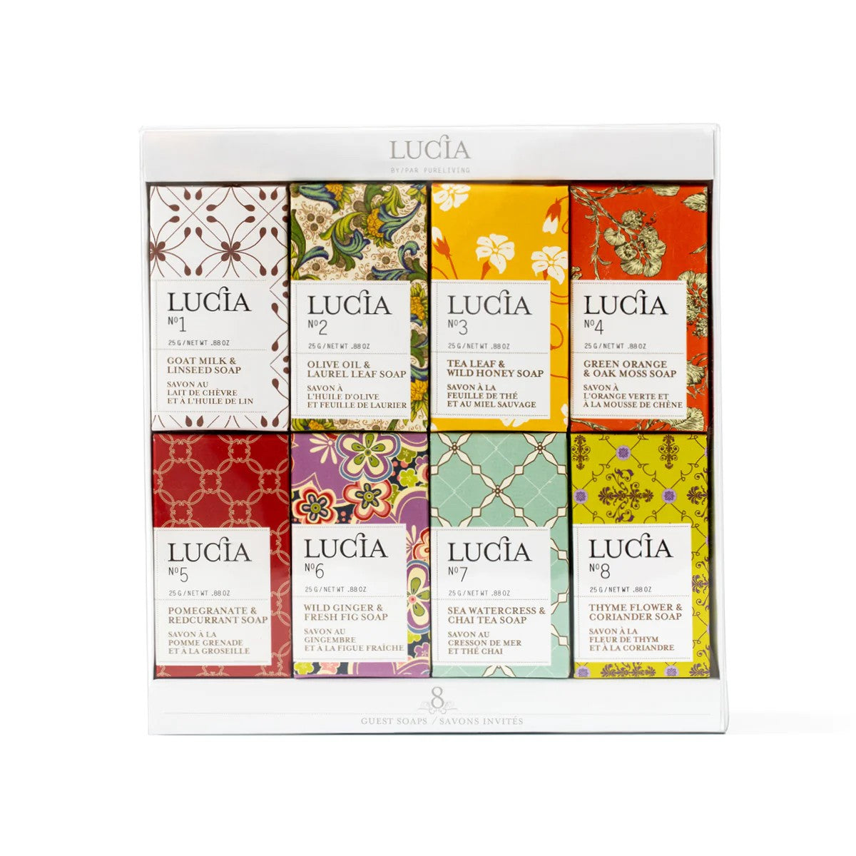Assortment of 8 guest soaps