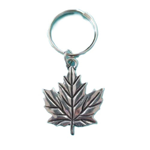 Porte-Clés Feuille D’Érable en Étain