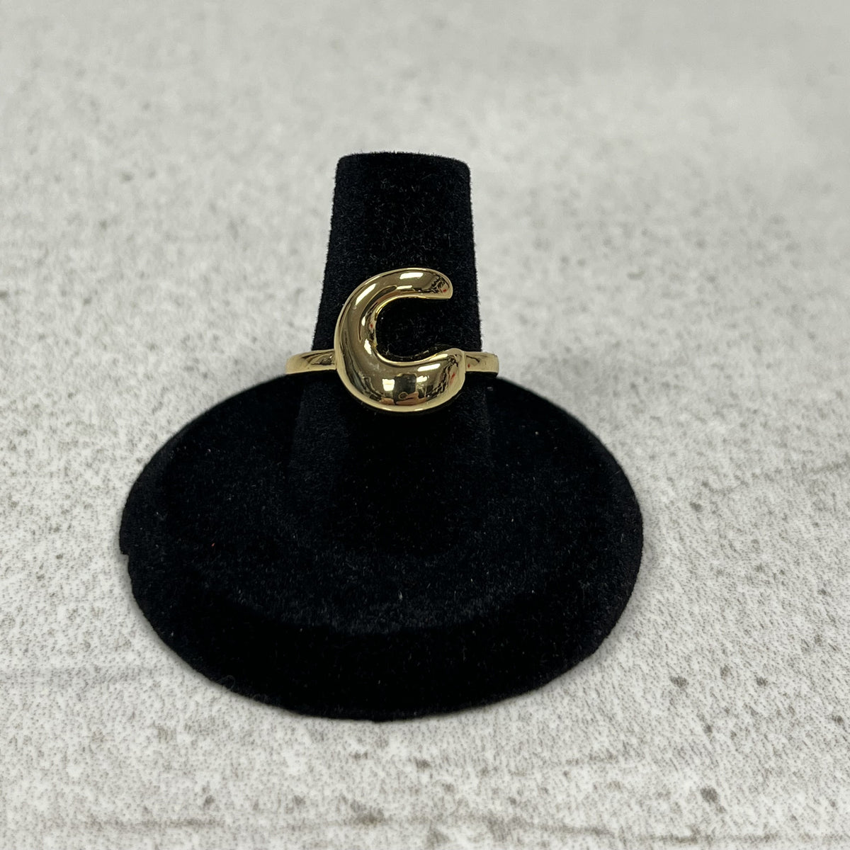 Ring C Initial Bubble Belle by elle barred
