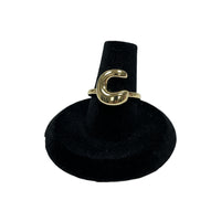 Ring C Initial Bubble Belle by elle barred