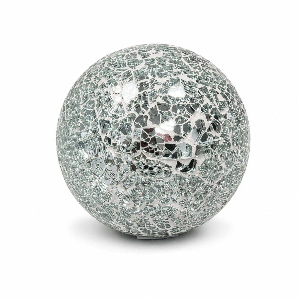 Boule Mosaïque Argent Décorative,