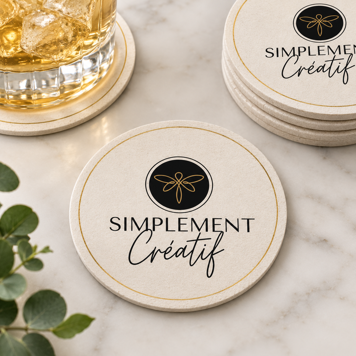 Sous-verres personnalisés avec logo – Entreprises et événements