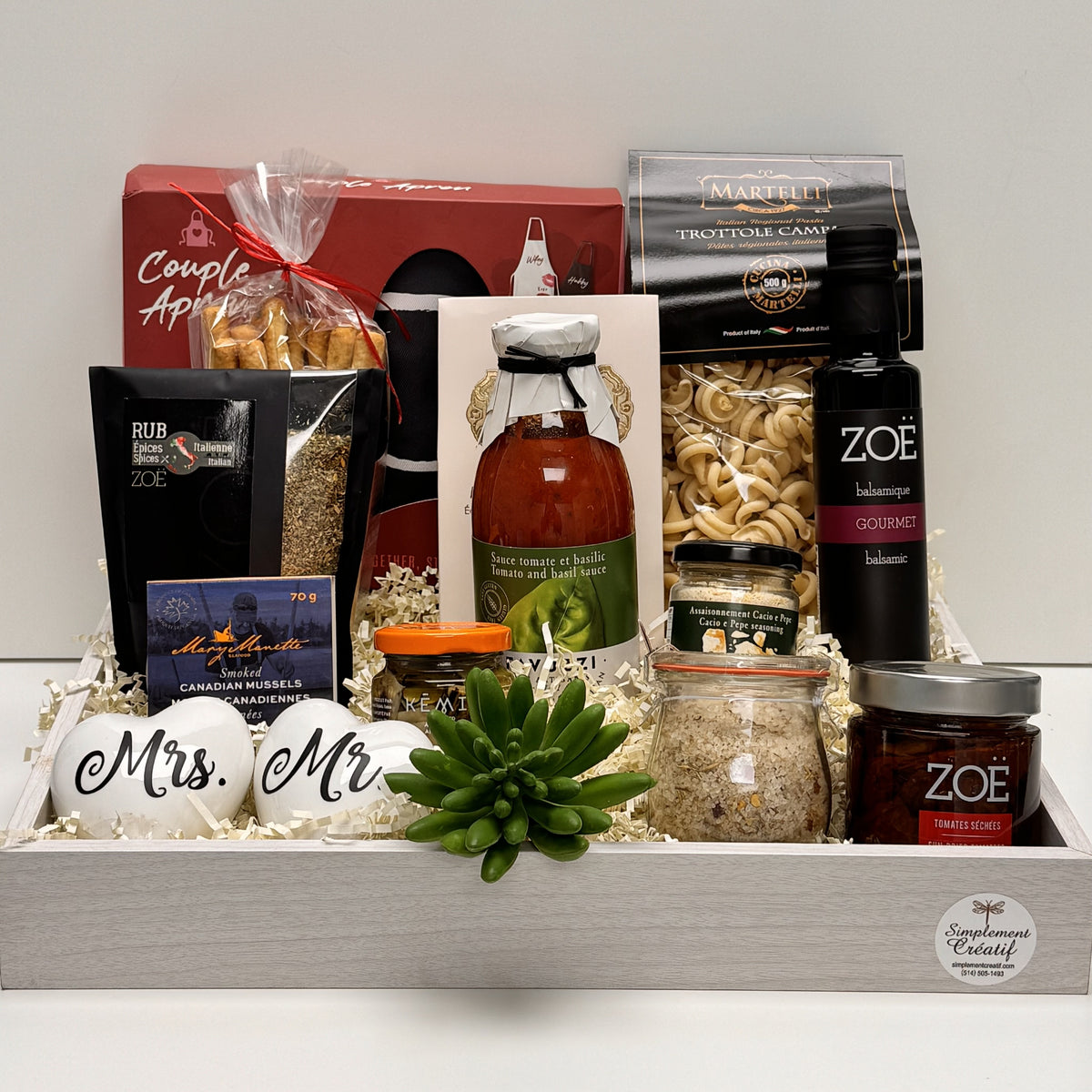 Plateau romantique cuisiner ensemble